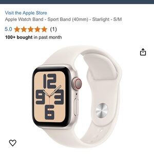 NIB S/M starlight Apple sports watch band